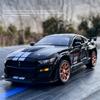 1/24 Ford Mustang Shelby GT500 Alloy Sports Car Model Diecast Metal Toy Car Model High Simulation Sound and Light Childrens Gift