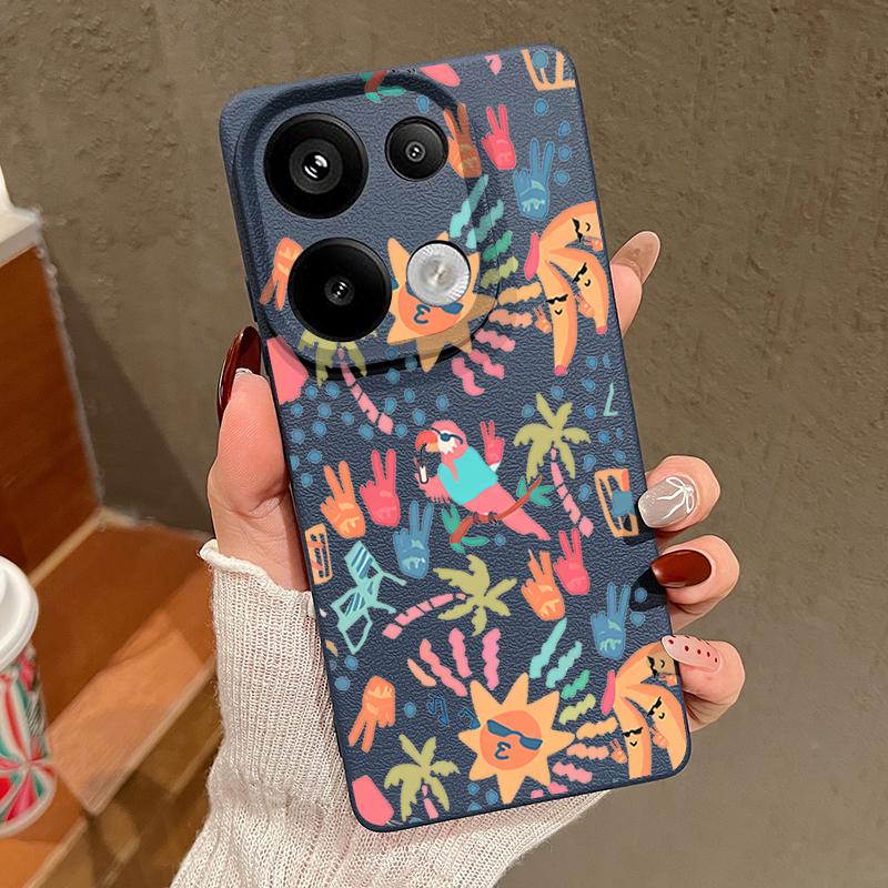 Цветной чехол с мультяшным рисунком для Xiaomi 14T 13T 11T Pro, силиконовая накладка с текстурой кожи, Funda для Redmi Note 14 13 Pro 4G 5G 12 11