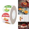 500Pcs/Roll Spicy Stickers Household Use Peel-and-stick Food Packaging Indicator Chili Pepper