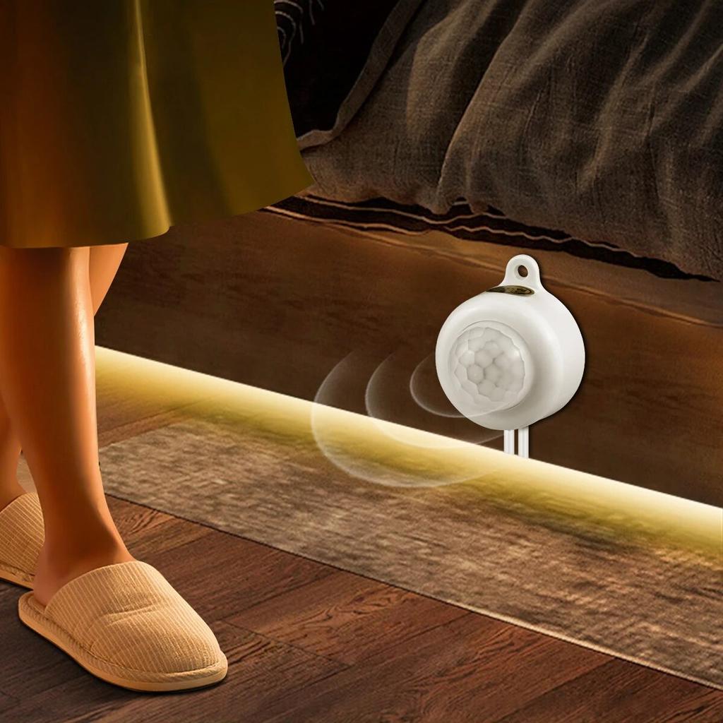 Беспроводной PIR датчик движения COB светодиодная лента неоновые огни USB 5 В неоновая лента силиконовая водостойкая кухонный шкаф кровать шкаф ночники