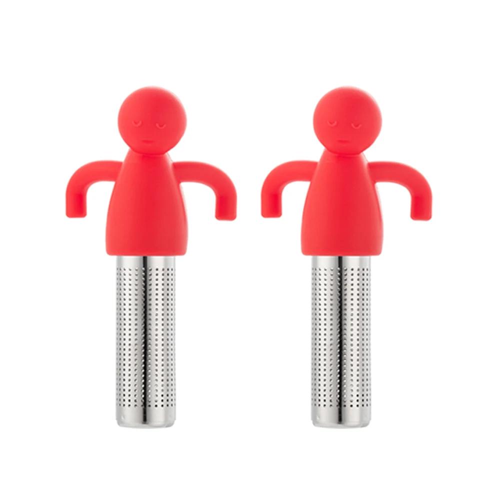 2 шт., симпатичный, креативный, милый, силиконовый, удобный в использовании, ситечко для чая, высококачественный, нетоксичный, для специй