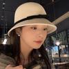 Autumn Winter French Bow Bucket Hat Women Sweet Felt Hat With Folded Shape