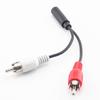 3.5mm RCA Female Connector Stereo Cable Y Plug To 2 RCA Male Adapter 3.5 Audio AUX Socket Connector To Headphone Music