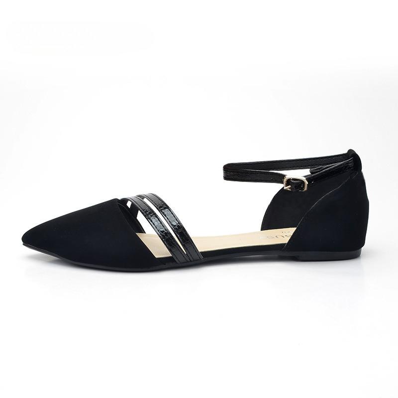 2025 Лето Новая Модная Женская Элегантная Обувь с Одной Пряжкой Сексуальный Заостренный Носок Удобная Мягкая Подошва Женские Сандалии