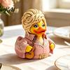 Creative Music Inspired Figurines Charming Duck Novelty Ornament, Musical Theme with Guitar Whimsical Statue for Office Decor, Decorative Collectible