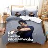 Постельное белье Sidhu Moosewala Rip с 3D-печатью, подходит для спальни, комплект с пододеяльником и наволочками, детский домашний текстиль