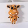 Blucome Fashion Personality Alloy Dripping Oil Cute Calf Brooch Zodiac Year of The Ox All-match Clothing Accessories Pin