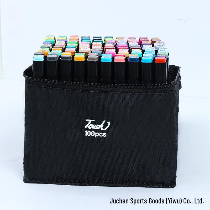 48-Color Dual Tip Alcohol-Based Marker Set for Kids, Quick-Drying Art Pens