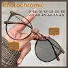 New Style Photochromic Myopia Glasses Men Women Near Sight Prescription Eyeglasses Lenses with Diopters Outdoor Sunglasses