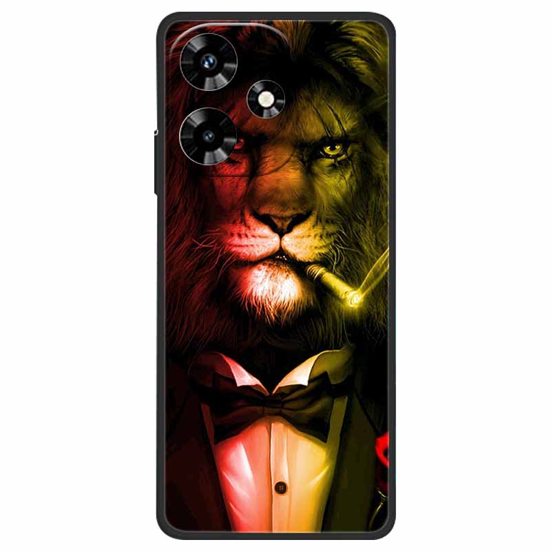 Чехол для Infinix Hot 30 X6831 Крутой Мультяшный Мягкий Силиконовый TPU Чехлы для Infinix Hot 30 Чехлы Hot30 6.78" 2023 Телефон Черный Funda