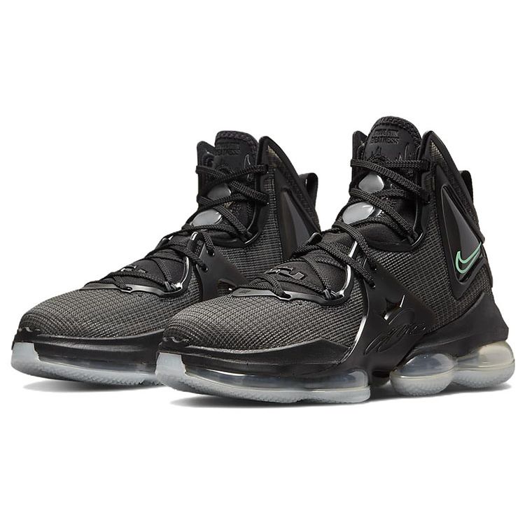 Nike Кроссовки LeBron 19 Black Green Glow Unisex Anthracite CZ0203-003