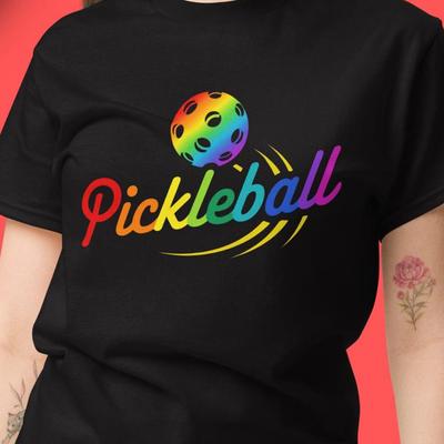 Fun LGBTQ Style Pickleball T-shirt