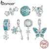 BAMOER Solid 925 Sterling Silver Snowflake Series Charm Bead fit Original Bracelet bamoer Charm DIY Jewelry Accessories