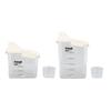 Cereal Storage Container with Pourable Spout Ergonomic Handle Lid Scale Timing Airtight Damp Proof P