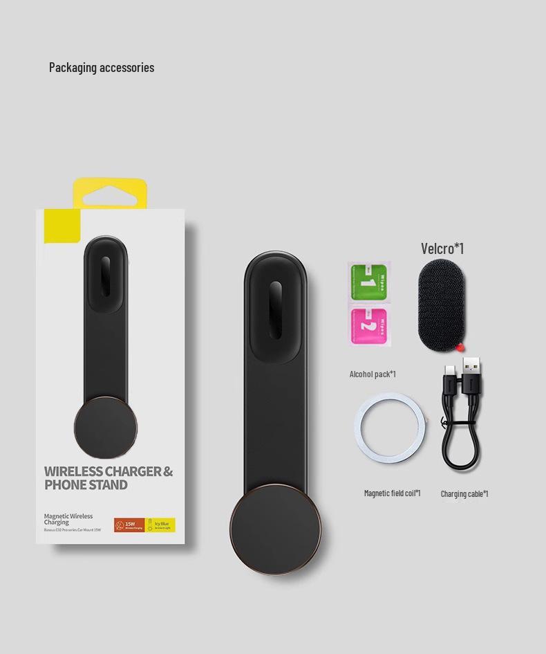 Складной беспроводной автомобильный держатель для телефона MagSafe 15 Вт с магнитной панелью для навигации