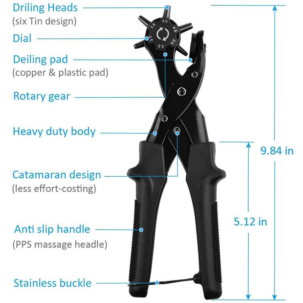 Черные/Синие Мозольные клещи Углеродистая сталь Дырокол Портативные обжимные клещи Сумка