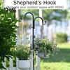 Heavy Duty Shepherd Hook 5 Prong Base Garden Hook Stake Rust-proof Multifunctional Standing Pole Hook for Bird Feeder Lanterns Flower Baskets