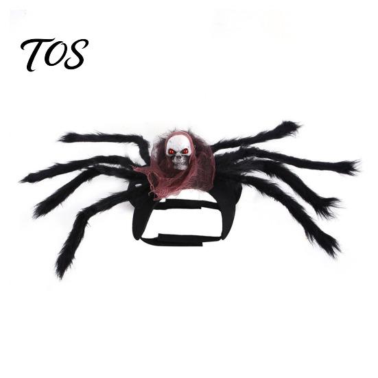 Universal Size Spider Outfit for Dogs Pet Costume, Halloween Cat with Skull Face, Black Holiday Costumes Social Media Photos Apparel Cats Cosplay