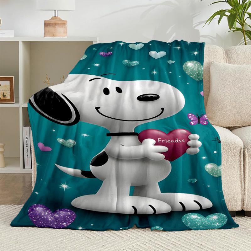 1PC Cute Dog Heartfelt Night Flannel Blanket Gift, Suitable for Both Men And Women, Soft Ideal for Beds And Sofa, Birthday Or Christmas Gift