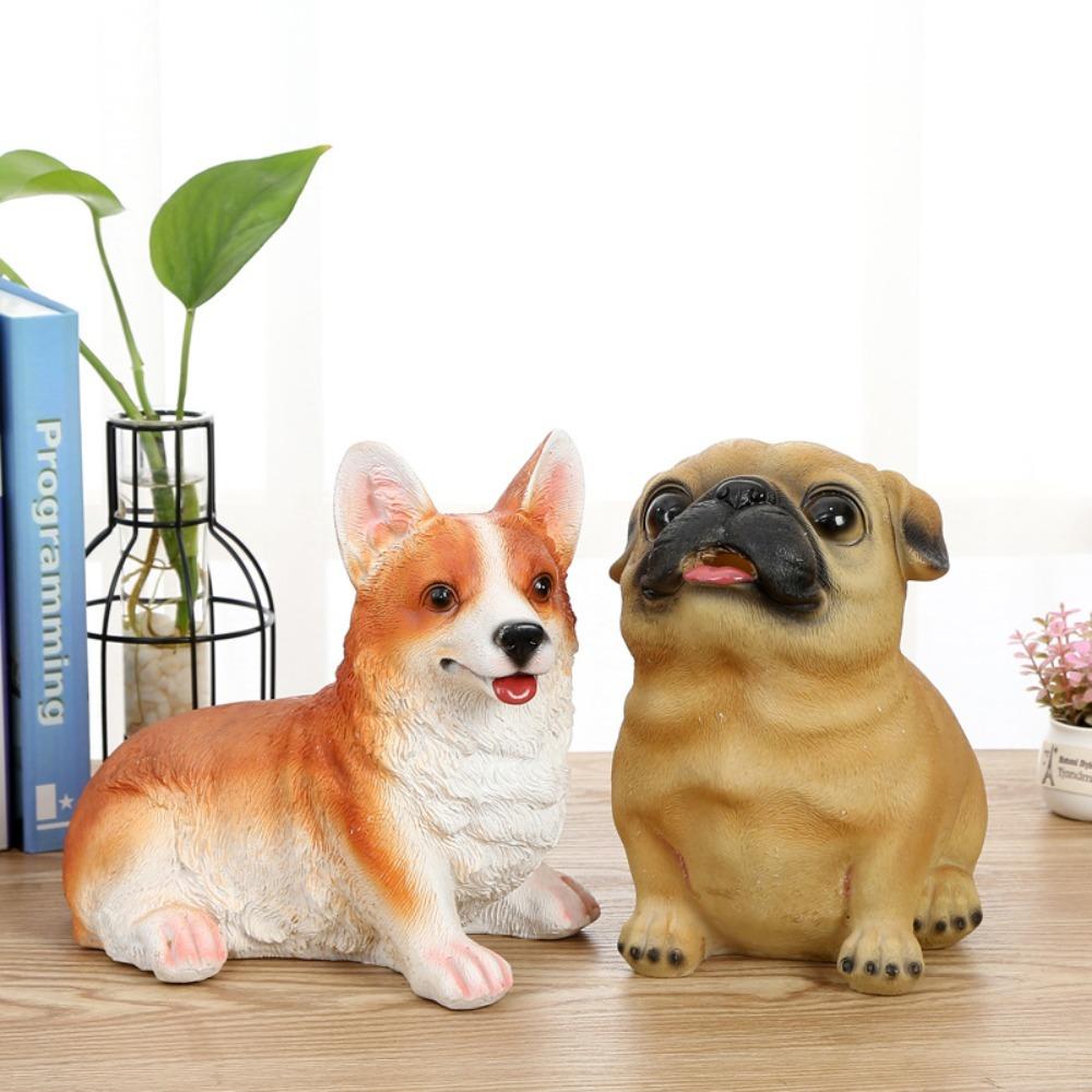 Large Capacity Animal Saving Box Savings Tank Zodiac Dog Ornaments Dog Piggy Bank Decor Gift