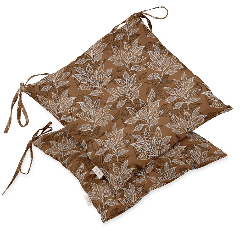 Vargottam Комплект из 2 квадратных подушек для сидения для патио с ворсом и принтом, водостойкая, 19 дюймов, фиолетовая |