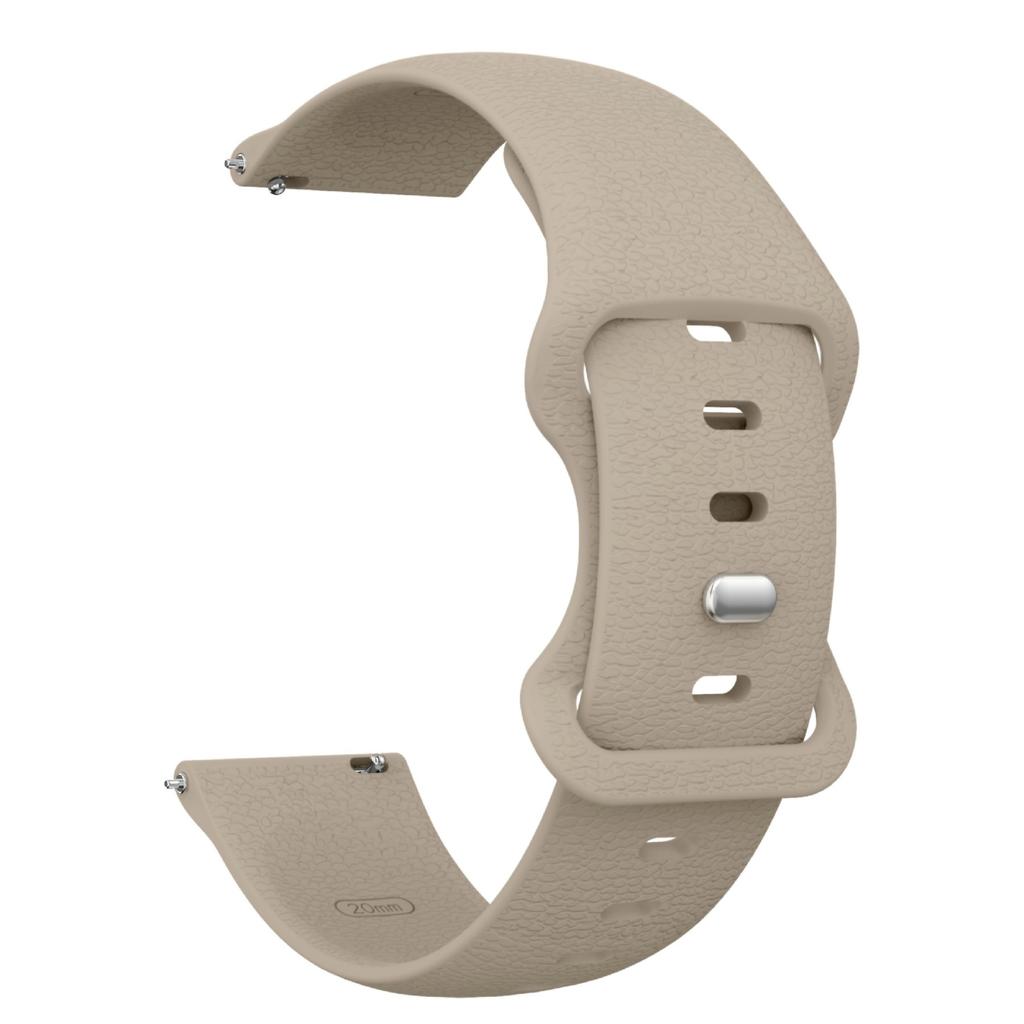 18mm Silicone Watch Band for Huawei Watch GT 6 41mm/GT 5 41mm/GT 4 41mm Litchi Texture Strap with Butterfly Buckle