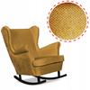 Bella Wing Chair Rocking Scandinavian Family Meble Yellow Gold Mustard