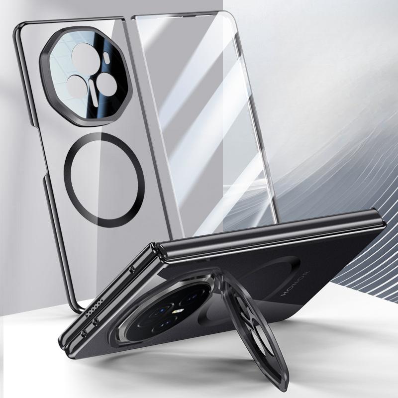 Подходит для чехла-подставки для телефона HONOR Magic V3, с магнитным прозрачным противоударным чехлом, простым и высококлассным корпусом
