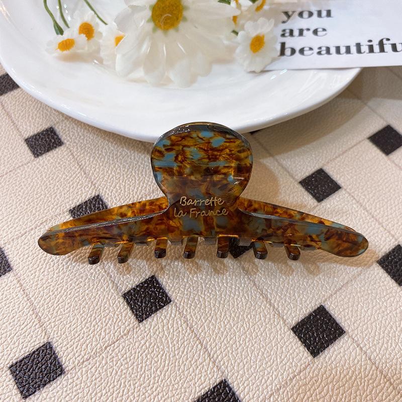 Элегантные ацетатные крабы для волос кофейные большие когти для волос для девочек винтажные заколки для волос шпильки женские модные аксессуары для волос головные уборы