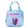 KPop Охотники на демонов Офисные работники С сумкой для обеда Портативная термосумка Большой емкости Сумка для обеда Наплечная сумка Двойного назначения