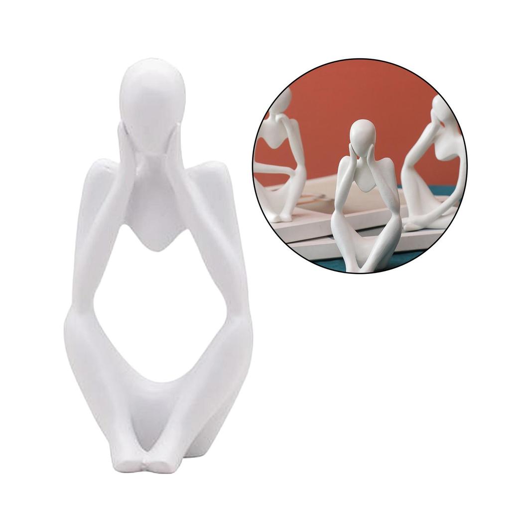 Resin Thinker Sculpture Creative Home Figurine Birthday Gifts Hollow Statues