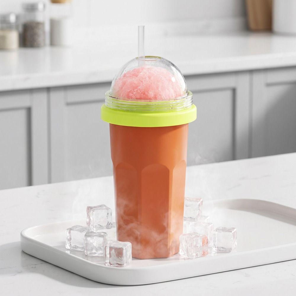 Leak Proof Smoothie Cup Food-Grade Quick Frozen Cup Reusable Ice Cream Maker Cup Summer Use