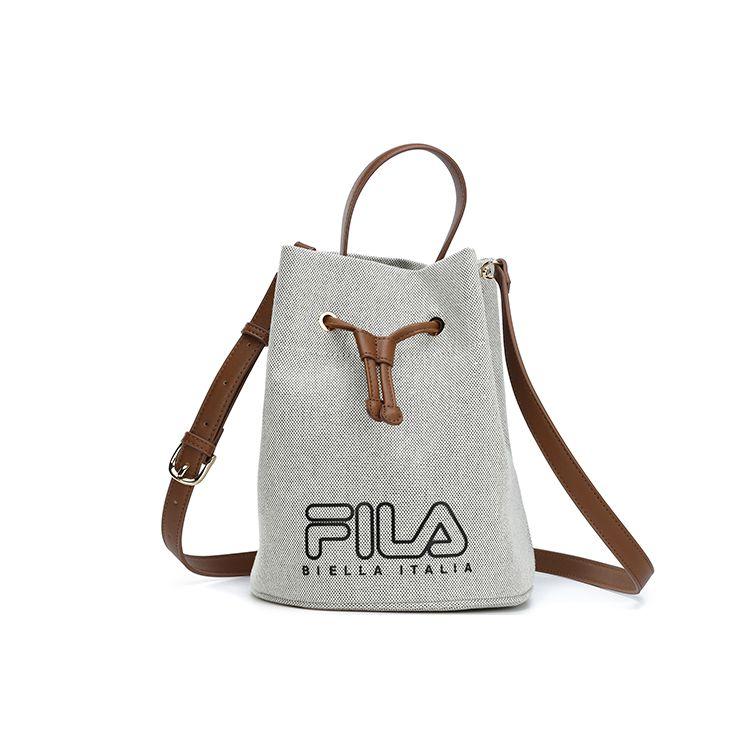 FILA Casual Fashion Versatile PU Crossbody Bag Handheld Small Tote Women bags Khaki F13W227170F-LK