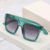 Трендовые квадратные солнцезащитные очки Женские Ретро Яркие черные Простые солнцезащитные очки Мужские Уличные очки