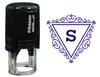 Printtoo S Alphabet Swirl Border Triangle Monogram Initial Self Inking Rubber Stamp Office