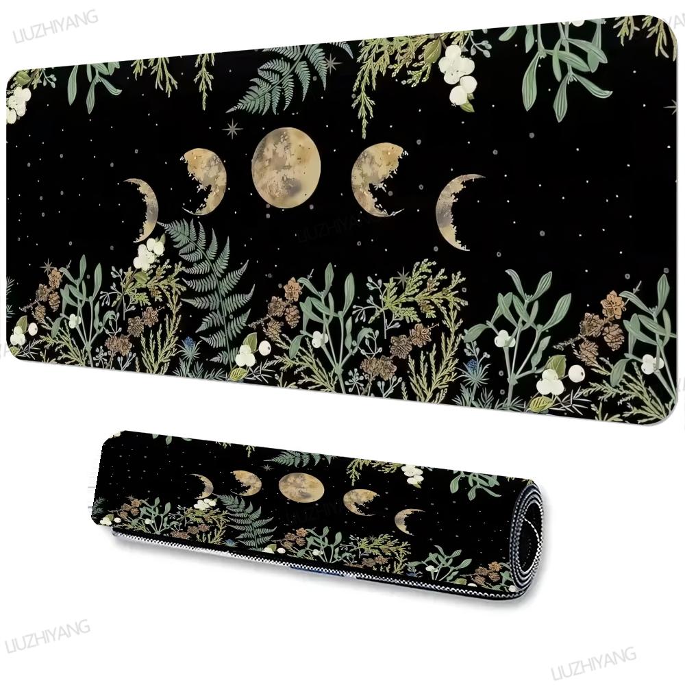 Moon flowers and grass Mouse Pad Computer XL MousePads Keyboard Pads Mouse Mat Soft Office Carpet Table Mat Desktop Mouse Pad