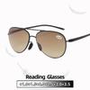 Очки для чтения с двойным фокусом Блокировка синего света Авиаторы Устойчивость к ультрафиолету Женские Ультралегкие Модные Очки