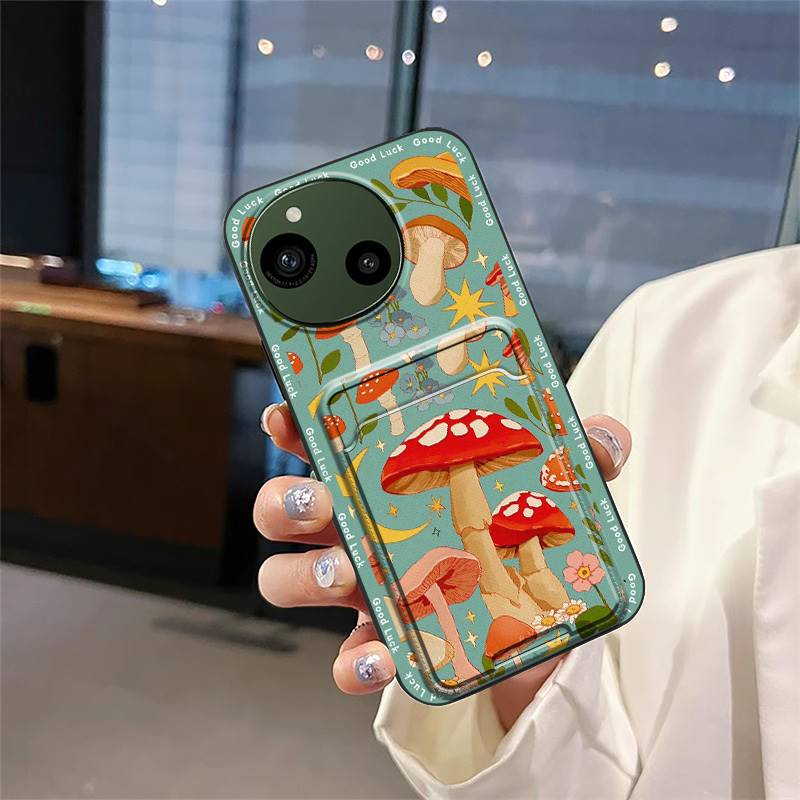 Shockproof Durable Phone Case For Sharp Aquos R9/SH-51E Cute Fashion Design Card Bag Full Wrap Anti-dust Soft Case Cover