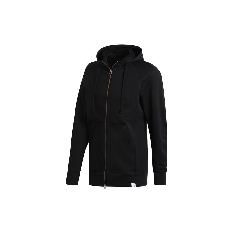 adidas Мужская толстовка на молнии Originals Trefoil, верхняя одежда, черная BQ3092