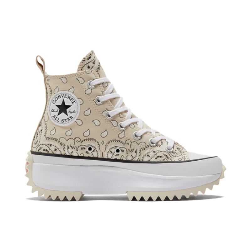 Converse Трендовые высокие кеды Run Star Hike Унисекс Бежевые