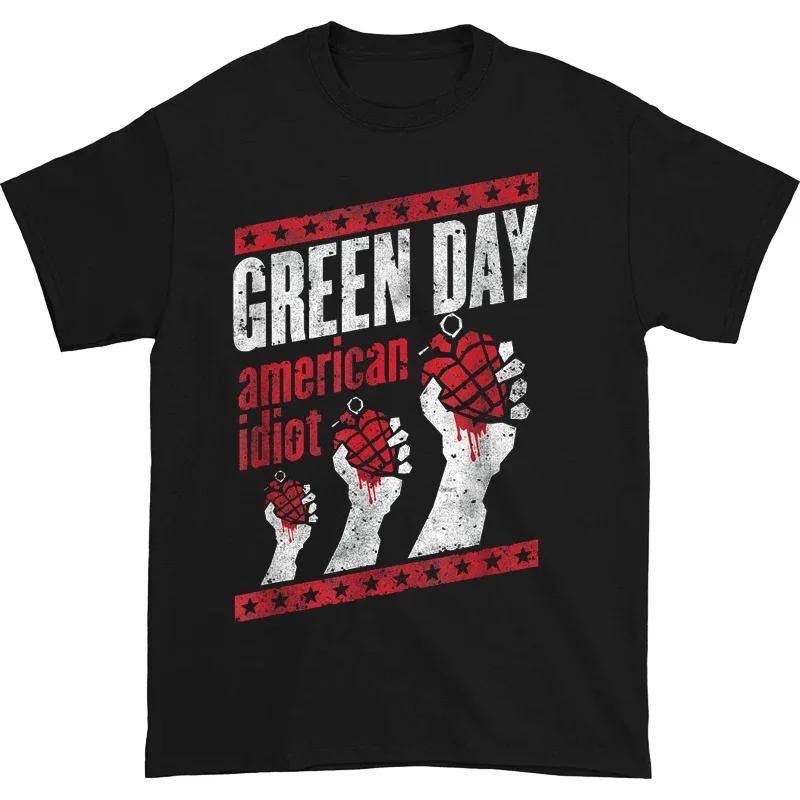 Summer Vintage New Green Day Green Day Band Rock Short Sleeve Punk Clothes Classic T-Shirt Womens