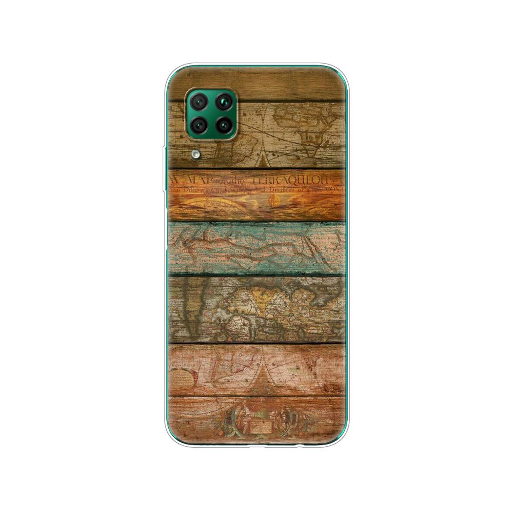 Case For Huawei P40 Lite E P40 Pro P Smart 2020 Cover For Huawei Y5P Y6P Y7P Y8P Y6S Y8S Y9S NOVA 5T Case Texture Wood Style