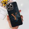Для iPhone 16 Pro Max iPhone16 Pro Модный чехол с инициалом Для iPhone 16Pro 16ProMax Прозрачный ТПУ Мягкий силиконовый чехол для телефона