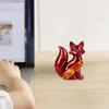 Luxury Fox Sculpture Healing Fox Statue Lucky Animal Figurine Home Office Desktop Decoration
