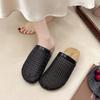 Fashion Fashion Summer Women Mesh Slippers Breathable New Female Sweet Bowknot Ladies Slip-on Mules Shoes Women's Causal Flat Slippers