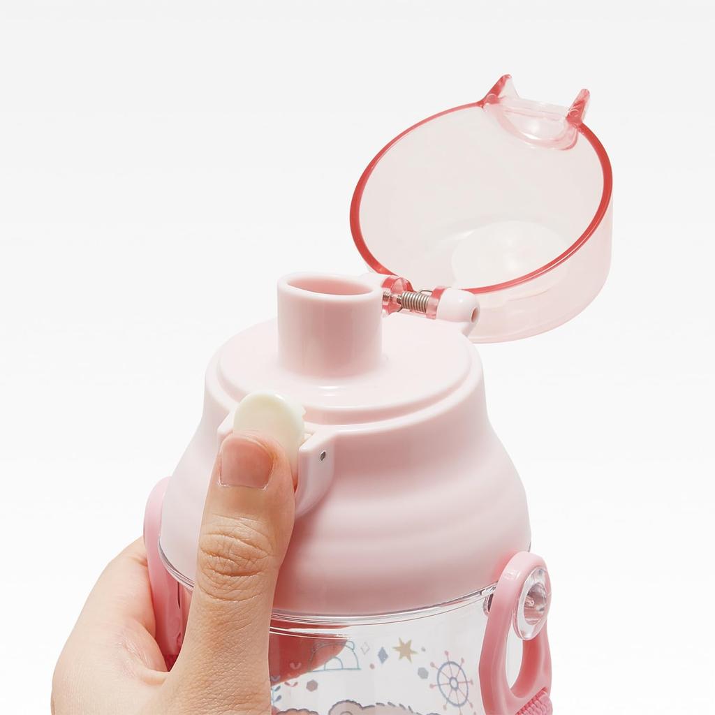 Бутылка для воды Skater Clear 480 мл Пластиковая прозрачная бутылка Сделано в Японии Sumikkogurashi Shirokuma Furusato Girls PSB5TR69501 Детская Детская