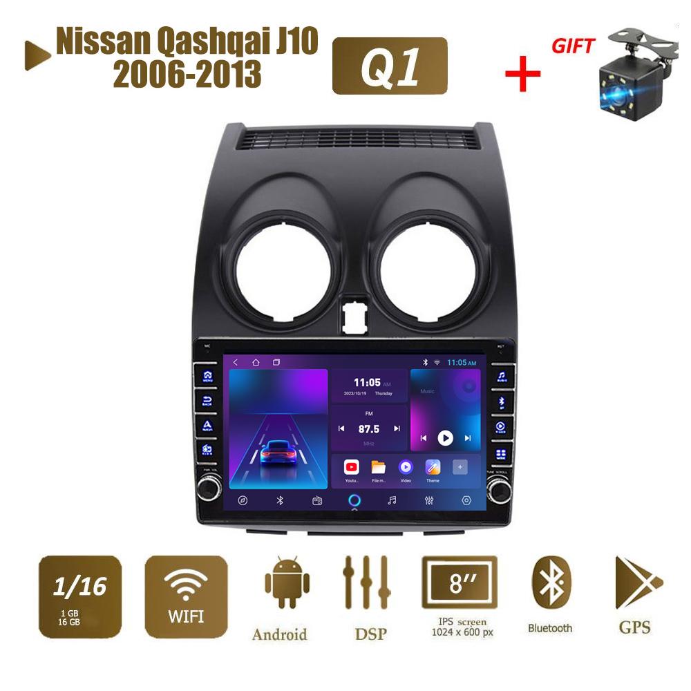 icreative Мультимедийный видеоплеер на базе Android для Nissan Qashqai J10 2006-2013 с кнопочной ручкой Carplay WiFi BT 2 Din 2 + 32 ГБ