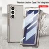Однотонный гальванизированный кожаный чехол для Samsung Z Fold7