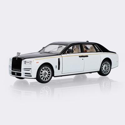 Литье под давлением 1:24 Модель автомобиля Rolls-Royce Phantom Alloy Pullback, 1 шт., цвет белый черный