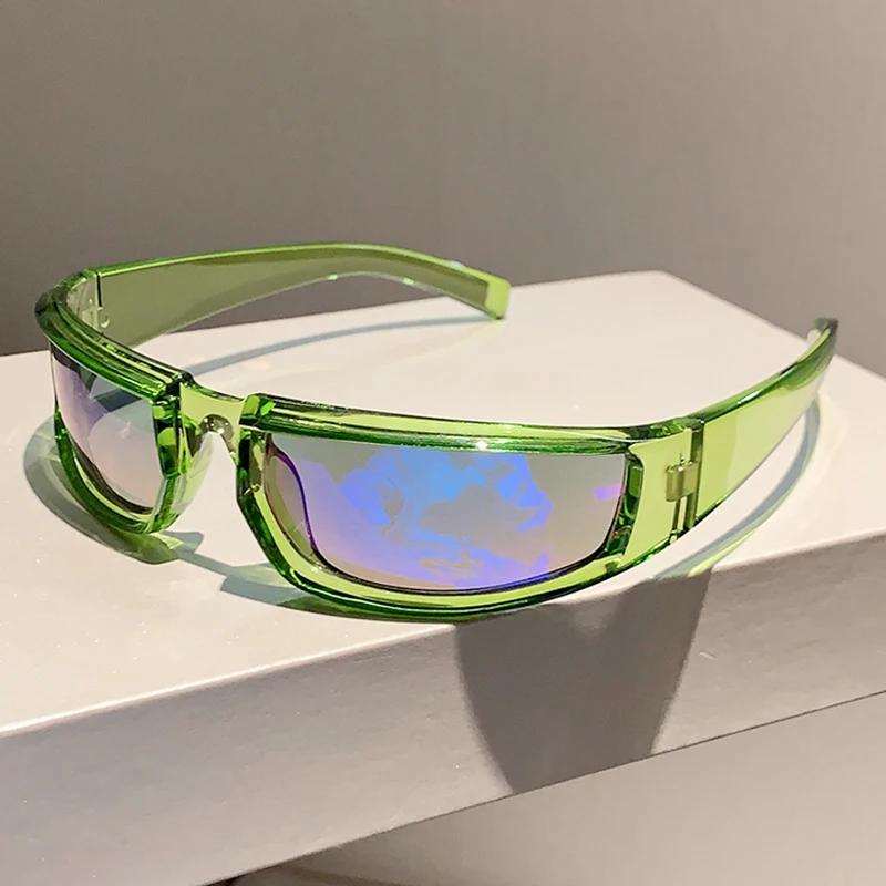 Новинка Y2k, солнцезащитные очки в стиле панк для мужчин и женщин, модные уличные зеркальные очки, популярные солнцезащитные очки Ins для велоспорта